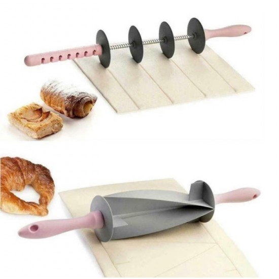 Accesoriu pentru decojit 4in1 + Set pentru servire branzeturi si mezeluri + Roller Blade si Croissant Cutter